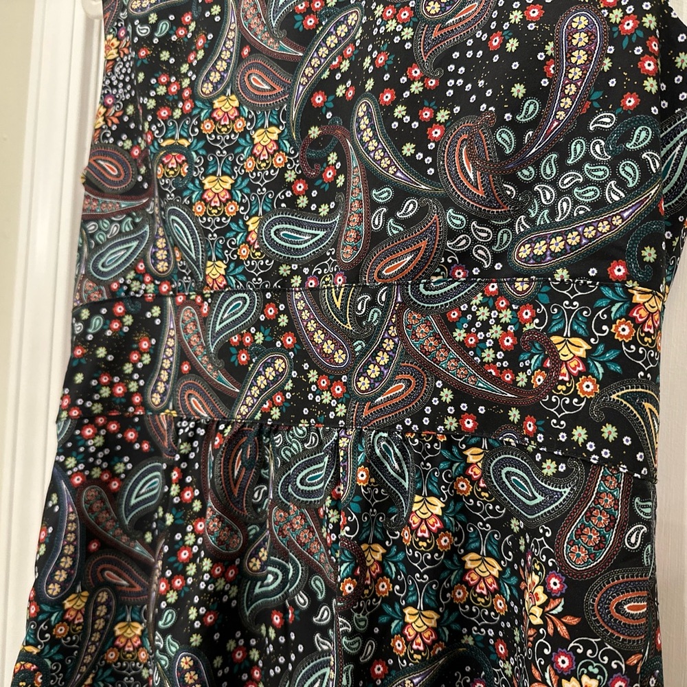 Athleta Dahlia Paisley Sleeveless Dress - 6 - Picture 11 of 13